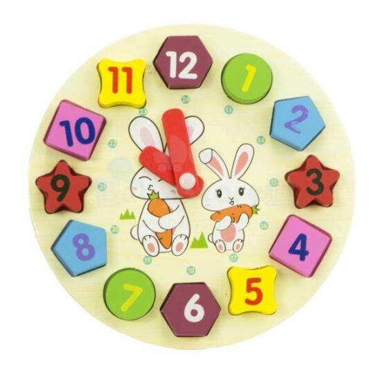 Ikonka Wooden Clock Art.KX7573