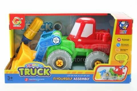 DIY Toys  Art.294366  Konstruktors traktors ar instrumentiem izjaucams