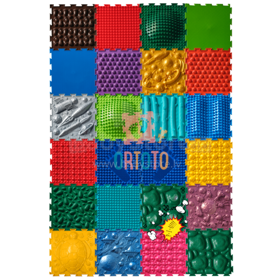 Ortoto Orthopedic Mat Sets Collection Art.89555 Многофункциональный напольный коврик из 24 частей