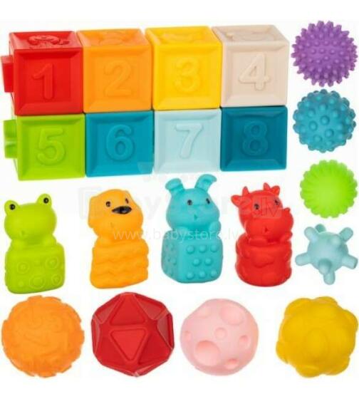 Huanger Art.11401 Soft sensory blocks 20 pcs