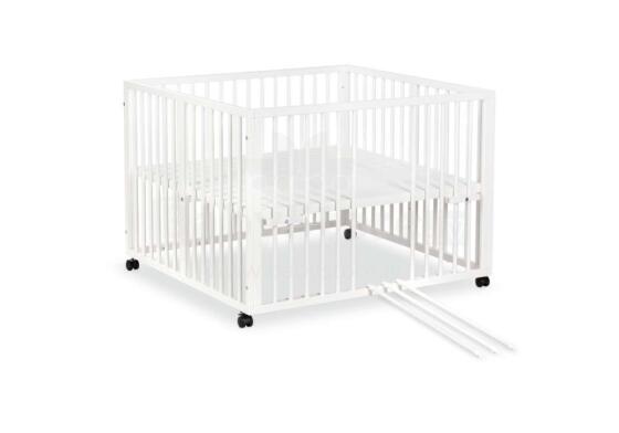 Klups Kojec  II White playpen with mattress