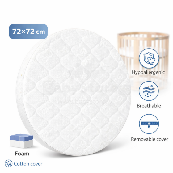 La Bebe™ Smart Bed Art.91114 Children's foam mattress 72x72x5 cm (Compatible with Ingvart)