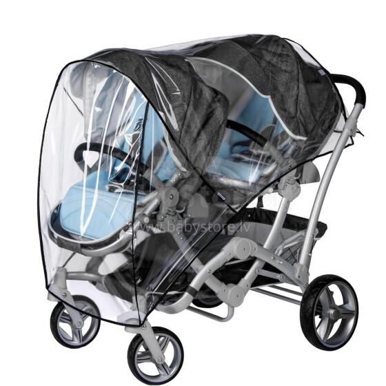 Universal Rain Cover for Twins Art.9161 Lietusplēve dvīnu ratiņiem