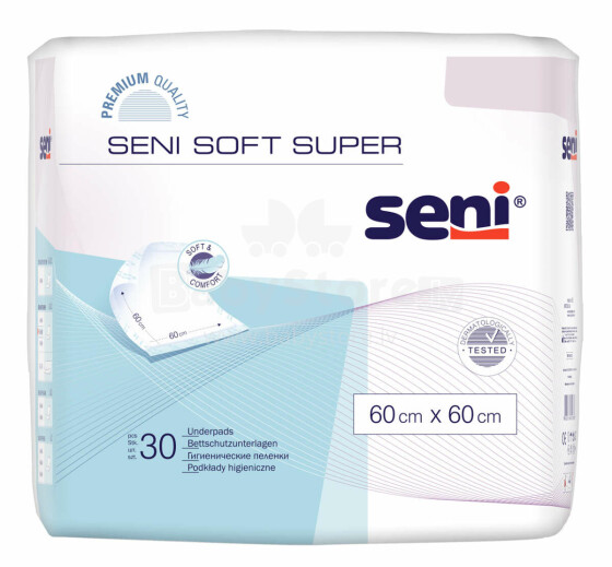 Seni Soft Art.340308  Пеленки одноразовые впитывающие 30 шт. 60x60 см