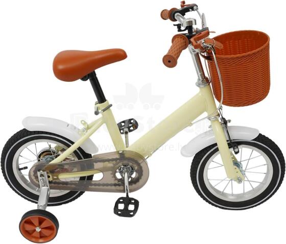 Kids Bike Wheels Collas 12' Beige Art.92089  Children's two-wheeled bicycle with additional wheels