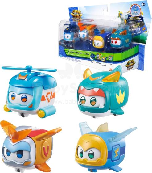 Super Wings Super Pets Art.92420  Set with interchangeable facial expressions and flash effect
