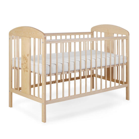 La Bebe™ Kids Wood Cot Tomi 18 Art.92455 Natural Bērnu kokā gultiņa 120x60cm