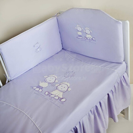 MimiNu Sheep Purple Комплект постельного белья из 3 частей 135x100 cм