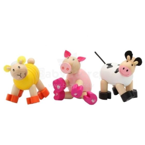 Kids Krafts Wood Flexi Farm Animals Art.WD202