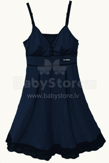 La Bebe™ Nursing Cotton Mia Art.93906 Navy Blue Grūtnieču/barošanas naktskrekls