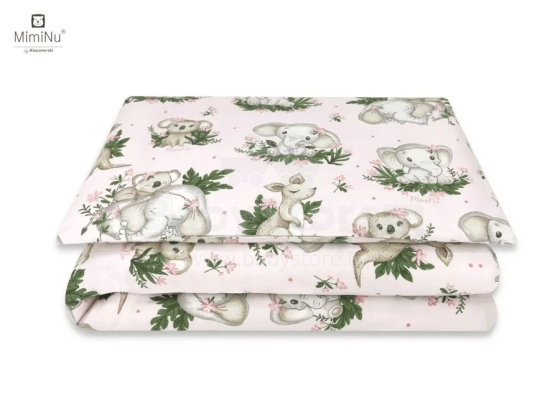 MimiNu Minky Pink Комплект детского постельного белья из 2х частей 75x100cm