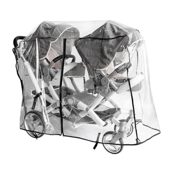 Universal Rain Cover for Twins Art.94532 Lietusplēve dvīnu ratiņiem