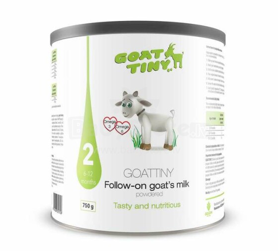 Goattiny Art.314321726 mākslīgais kazas piena maisījums zīdaiņiem 6-12 mēn,750 g