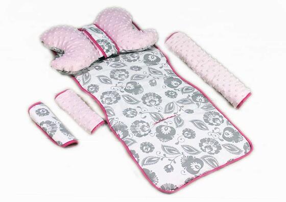 La bebe™ Minky+Cotton Stroller Mat Set Art.95222