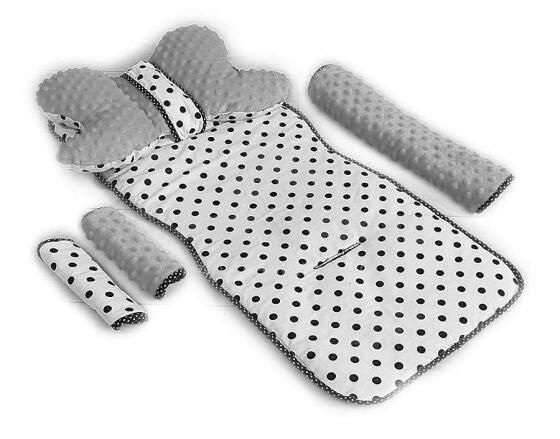 La bebe™ Minky+Cotton Stroller Mat Set Art.95227 Random Minky color