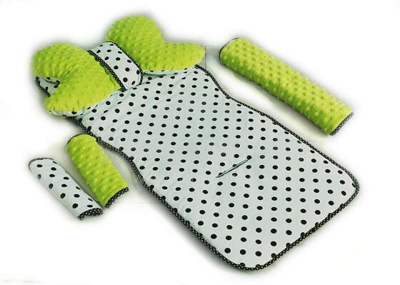 La bebe™ Stroller Set Art.95228 Dots/green