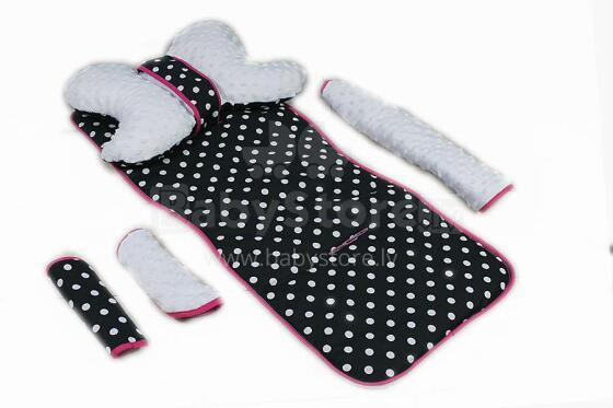 La bebe™ Stroller Set Art.95231 Dots/White