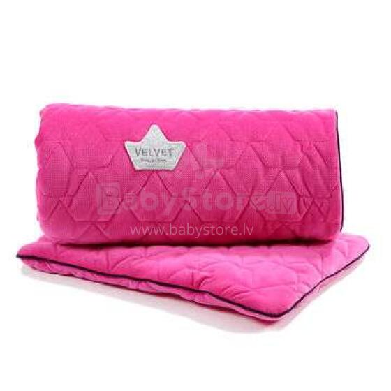 La Millou Velvet Collection Set Blanket&Mid Pillow  Fucshia Art.95355