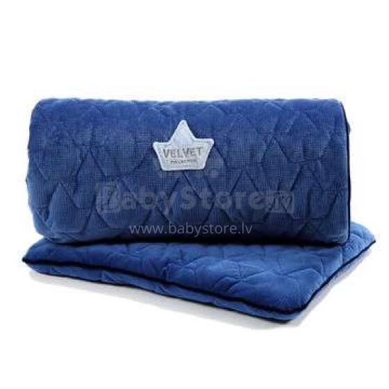 La Millou Velvet Collection Set Blanket&Mid Pillow  Navy Art.95357