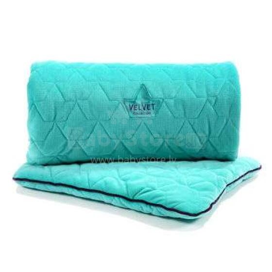 La Millou Velvet Collection Set Blanket&Mid Pillow  Turquise Art.95359