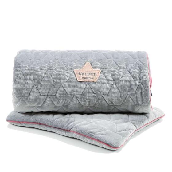 La Millou Velvet Collection Set Blanket&Mid Pillow  Dark Grey Art.95365