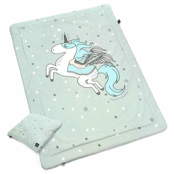 „La Millou Bedclouthes M Unicorn Knight“ art. 95452 Aukščiausios kokybės antklodė ir pagalvė