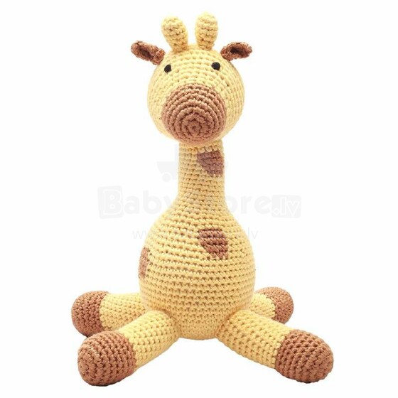 NatureZoo Teddy Bear Mr.Giraffe Art.10051 Mīkstā adīta rotaļlieta ar skaņas efektu