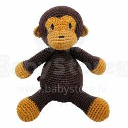 NatureZoo Teddy Bear Mr.Monkey Art.10059 Вязаная детская игрушка со звуковым эффектом