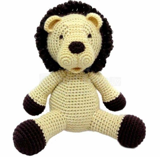 NatureZoo Teddy Bear Miss Lion Art.10064 Вязаная детская игрушка со звуковым эффектом