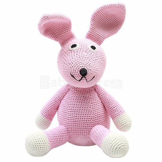 NatureZoo Teddy Bear Miss Rabbit Art.10078 Mīkstā adīta rotaļlieta ar skaņas efektu