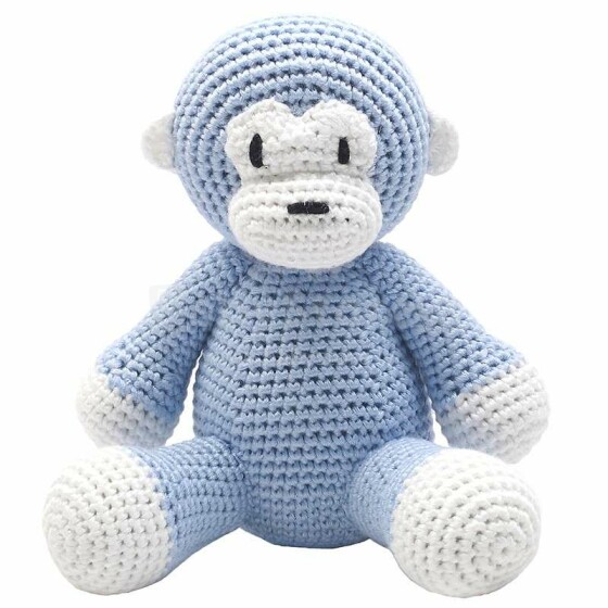 NatureZoo Teddy Bear Sir.Monkey Art.10089 Вязаная детская игрушка со звуковым эффектом