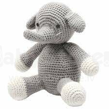 NatureZoo Teddy Bear Sir.Elephant Art.10091 Вязаная детская игрушка со звуковым эффектом