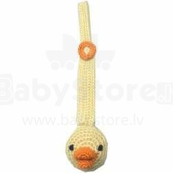 „NatureZoo Animal Dummy Lace Lady Duck Art.40150“ Megztas segtukas kūdikių čiulptukui iš natūralaus bambuko