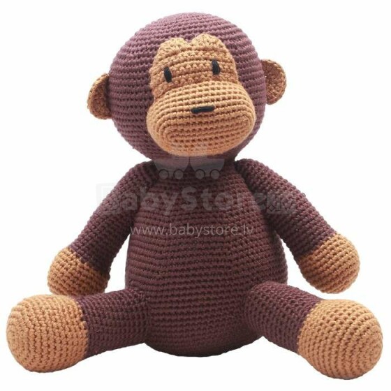 NatureZoo XL Teddy Bear Mr.Monkey Art.11003 Вязаная детская игрушка из натурального бамбука,40см