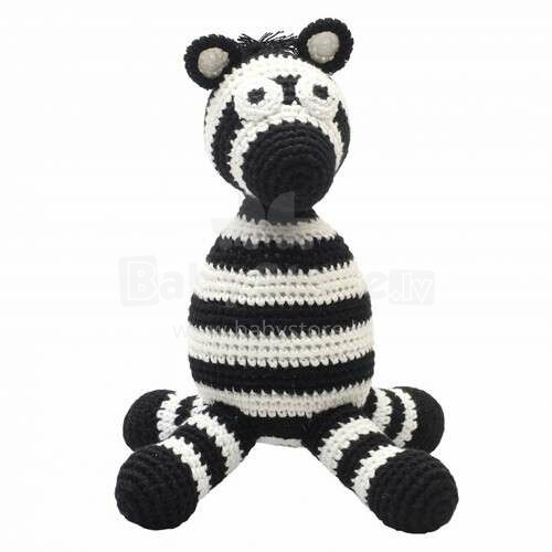NatureZoo XL Teddy Bear Mr.Zebra Art.11021 Kootud laste mänguasi on valmistatud looduslikust bambusest
