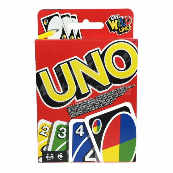 Mattel Uno Art. W2085 Originalus kortų žaidimas UNO