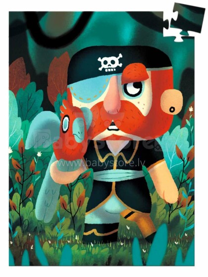 „Djeco Mini Puzzles“ prekės ženklas DJ07671 Mažas galvosūkis - „Pirate Sam“ (60 vnt.)