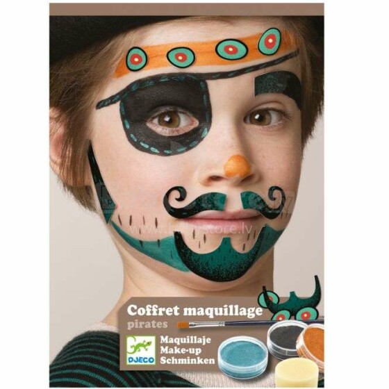 Djeco Make up Art.DJ09201 Krāsas sejas apgleznošanai Pirāts
