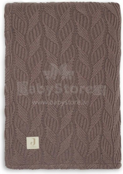 Jollein Cot Spring Knit Art.516-511-66036 Chestnut/Coral Fleece - Puuvillane silmkoekangas 150x100sm