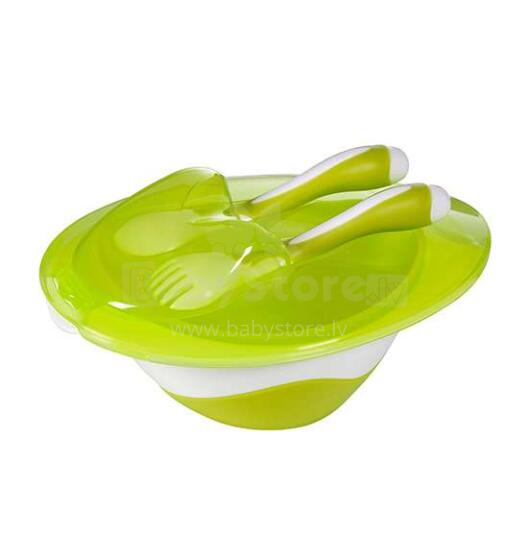 Babyono Art. 1064 Green set plate and spoon