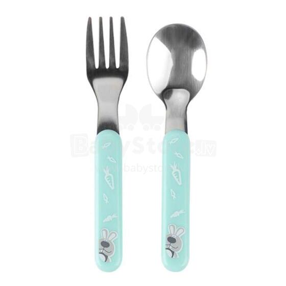BabyOno Blue  Art.1065 Karote un dakšiņa no tērauda