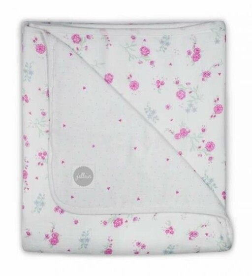 Jollein Blooming Pink Art.521-557-65058 Детское мягкое муслиновое одеяло ,120x120см