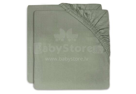 Jollein Sheet Jersey Art.2511-501-00095 Ash Green 40/50x80/90cm 2 pack