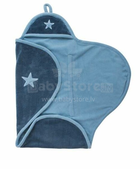 Jollein Wrap Fleece Star Vintage Blue Art.032-566-65093 Fleece Wrap antklodė 100x105cm