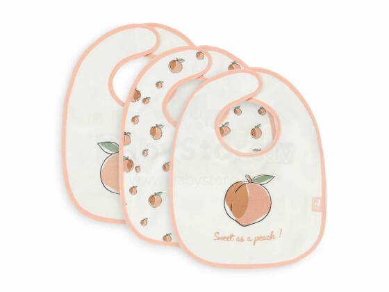 Jollein Terry Bib Waterproof Peach Art.029-566-66030 - Детский слюнявчик фротэ средний влагоустойкий