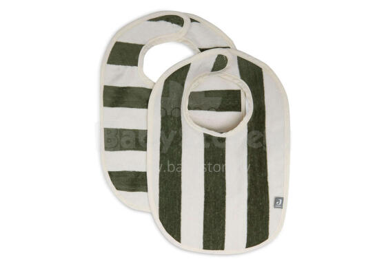 Jollein Bib Stripe Terry GOTS Art.029-566-67001 Leaf Green