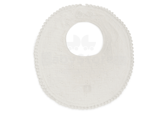 Jollein Bib Rond Embroidery Ivory Art.029-537-66069