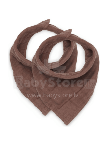 Jollein Bandana Bib Wrinkled Cotton Art.029-868-66043 Chestnut