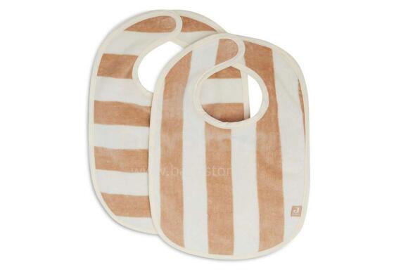Jollein Bib Stripe Terry GOTS Art.8717329369870 Biscuit