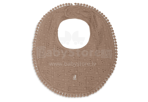 Jollein Bib Rond Embroidery Biscuit Art.029-537-66068